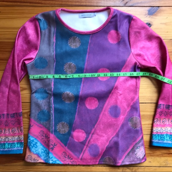 Miss Look Pink Purple Polka Dot Sweater, NWT, S - Picture 9 of 16